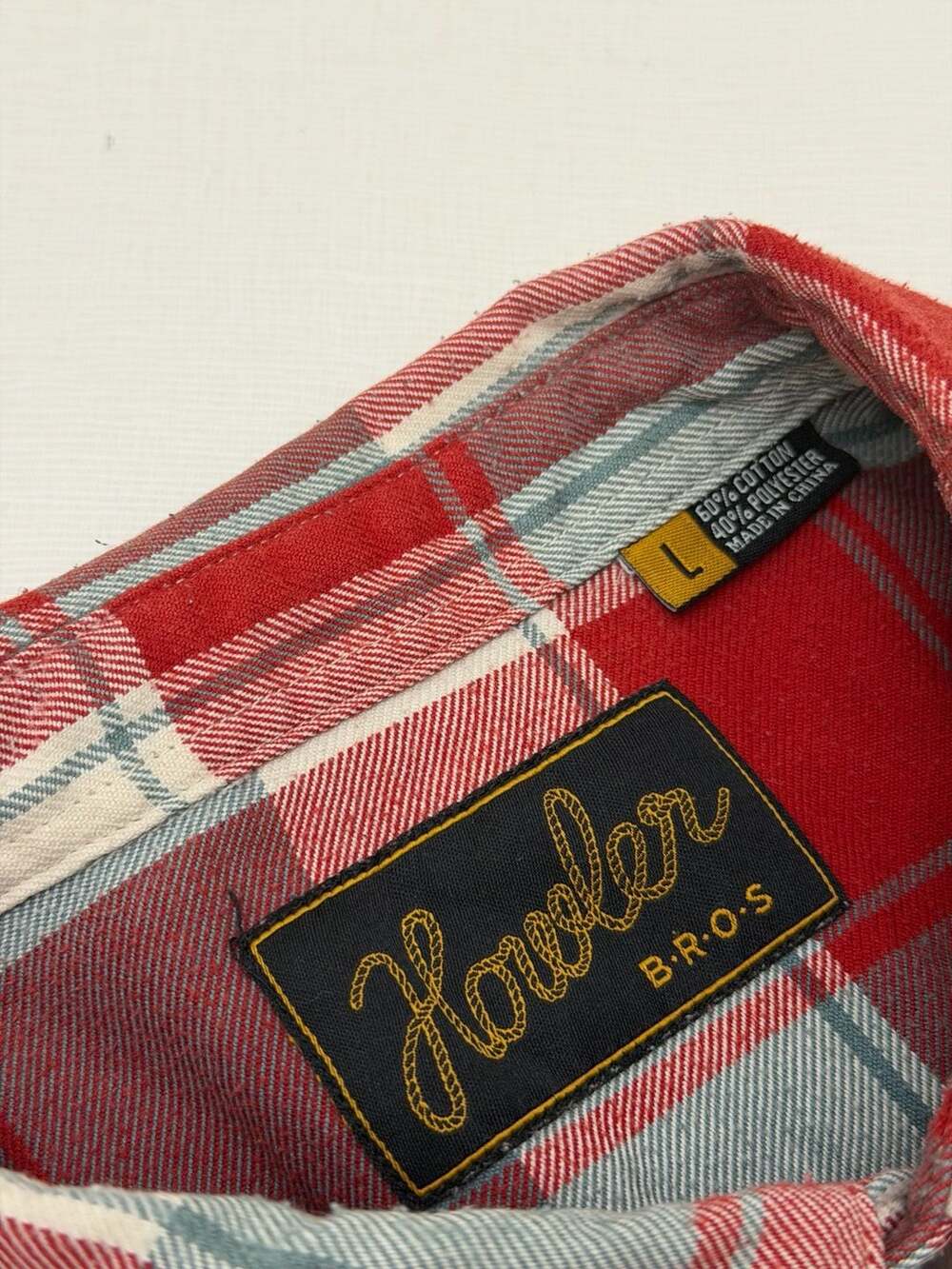 Howler Brothers Plaid Western Metal Snap Long Sleeve Flannel Shirt Large - Picture 5 of 6